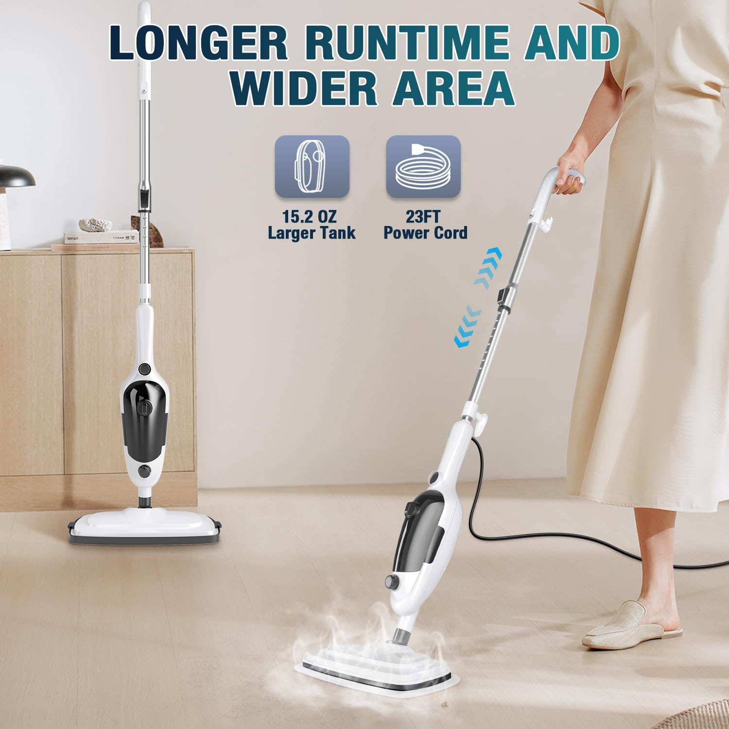 Detalle 2 de Steam Mop 11-in-1 Steam Cleaner 15.2 oz 🧹