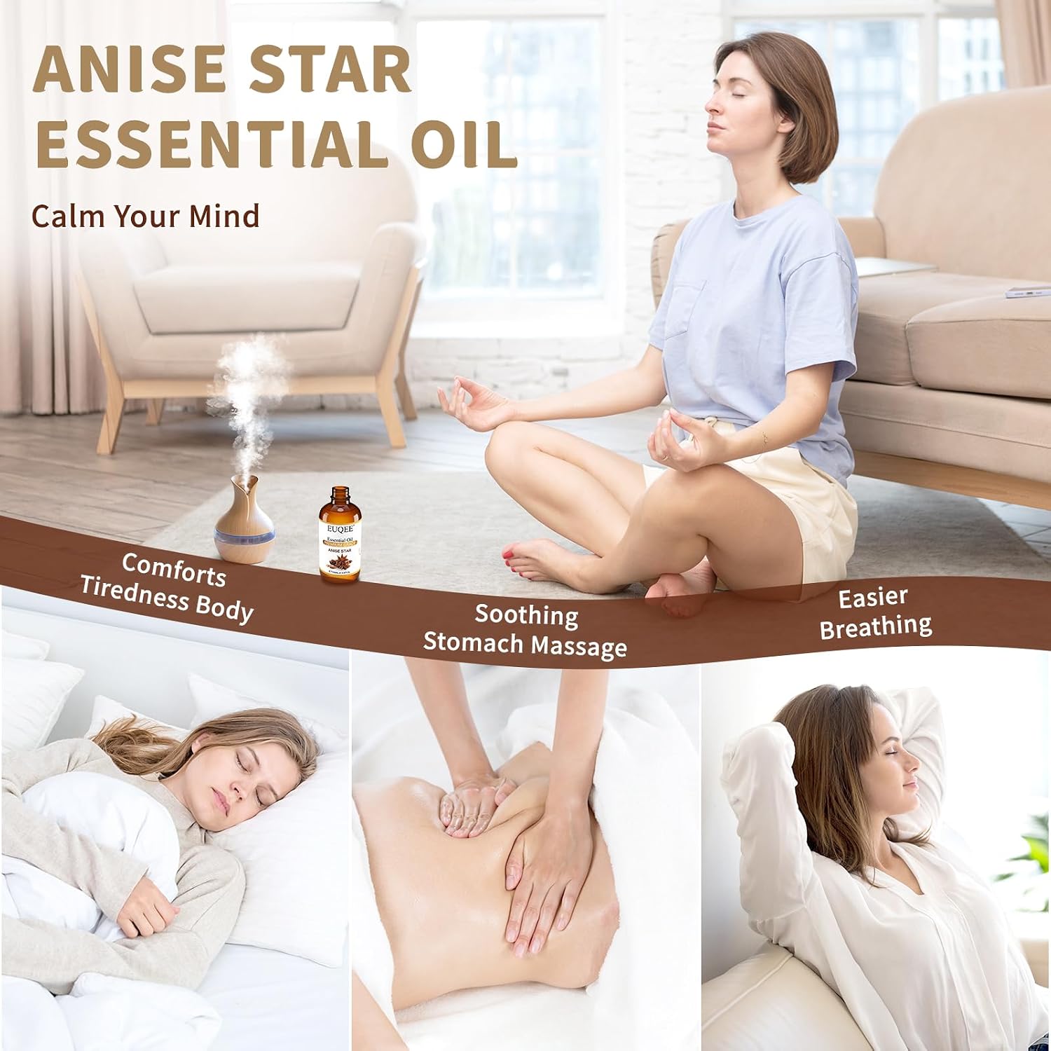 Detalle de EUQEE Anise Star Essential Oil 4 oz