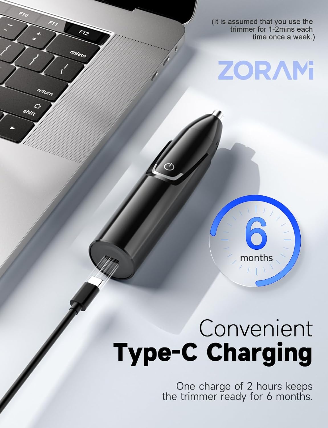 Detalle de ZORAMI Rechargeable Ear and Nose Hair Trimmer - 2026 Professional Painless Eyebrow & Facial Hair Trimmer