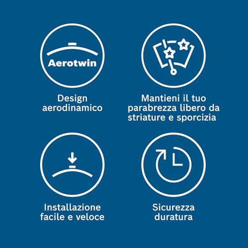 Detalle 2 de Bosch Aerotwin A863S Tergicristalli Anteriori – Set da 2 (650 mm/450 mm) con Adattatore Preassemblato