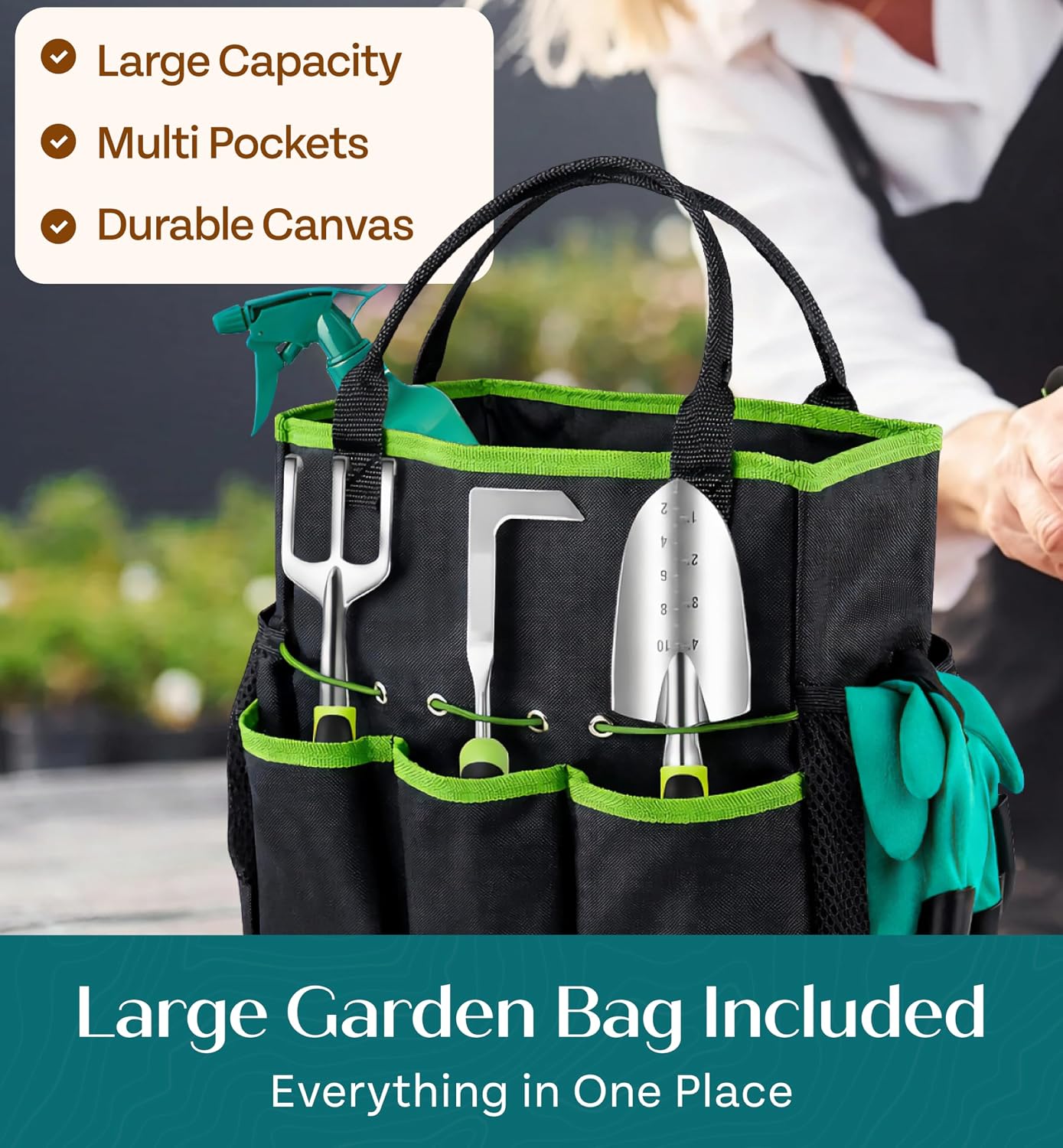 Detalle de Craft911 GrowItGTS002 23-Piece Garden Tool Set with Aluminum Alloy Tools