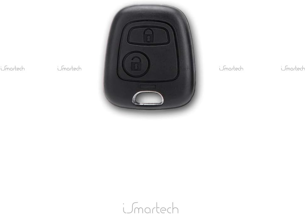 Detalle 1 de 1neiSmartech Cover Guscio Scocca 2 Tasti Telecomando Compatibile con Toyota Aygo - Citroen C1 C2 C3 C4 - Peugeot 107 207 307