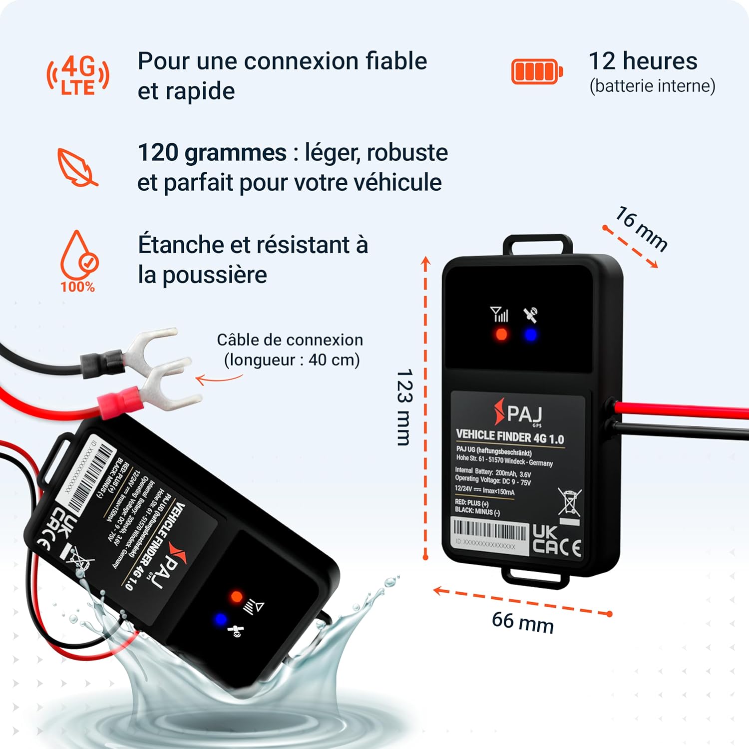 Thumbnail 5 de PAJ VEHICLE FINDER 4G traqueur GPS 365j