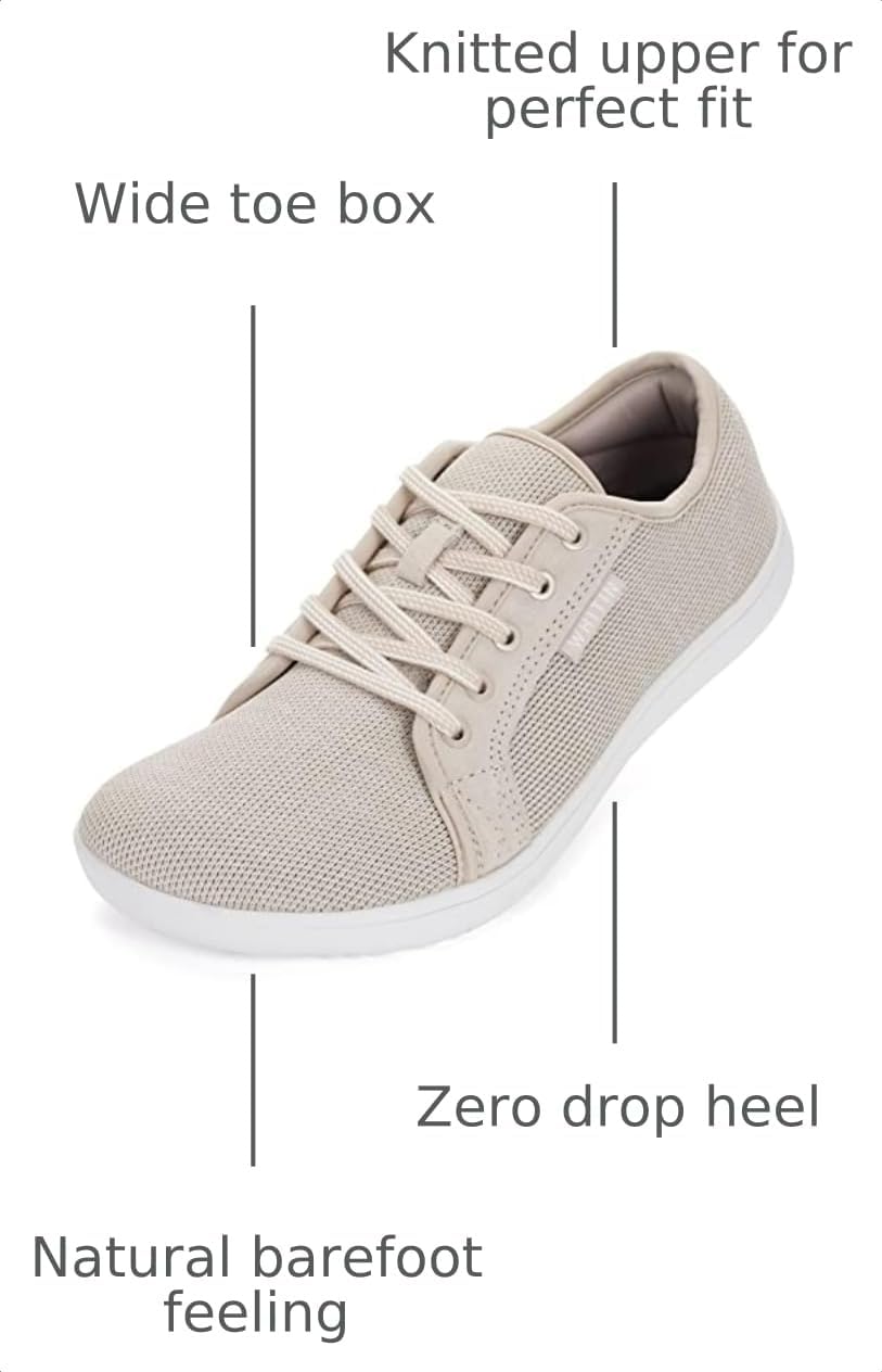 Detalle de WHITIN Women's Minimalist Barefoot Shoes | Zero Drop Sole, Wide Width Sneaker