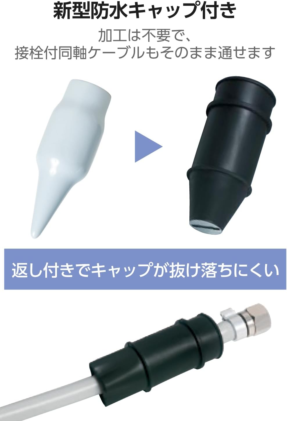 Thumbnail 3 de DXアンテナ EC-PA45K BS・110度CSアンテナセット 45形、ベランダ金具・同軸ケーブル付き、2K・4K・8K対応