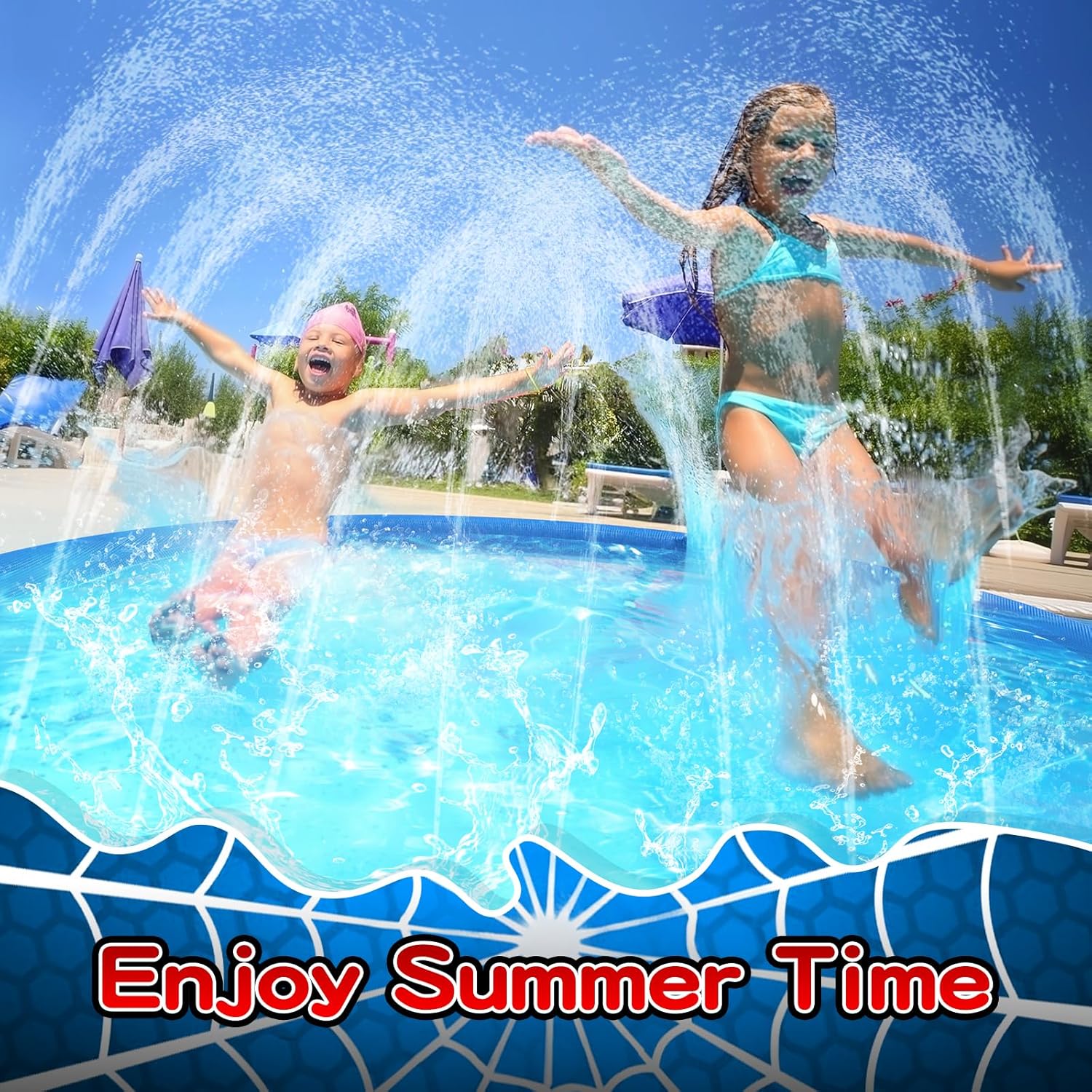 Thumbnail 2 de Growsland Non Slip Splash Pad for Kids and Dogs, 67'' Extra Large Outdoor Sprinkler
