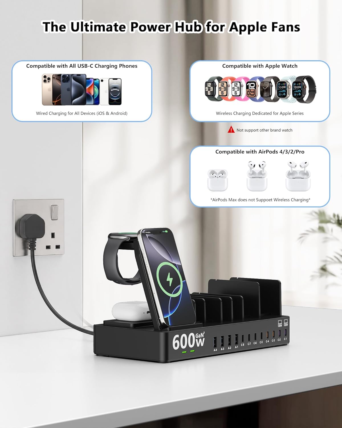 Thumbnail 4 de 600W 15-in-1 Charging Station by Zobirez