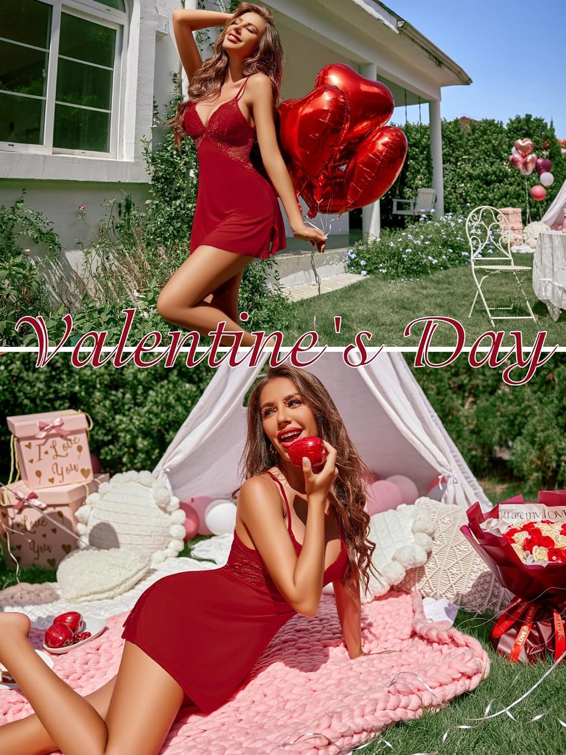 Detalle 2 de Avidlove nuisette dentelle V col