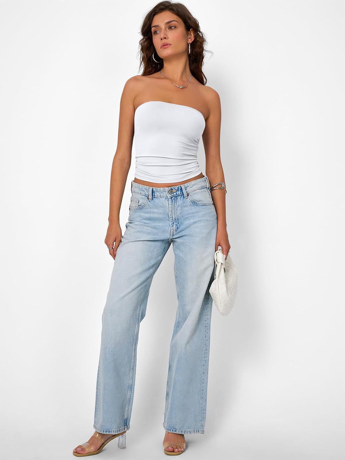 Thumbnail 5 de Trendy Queen strapless short bandeau top for women (soft, stretchy Y2K style)