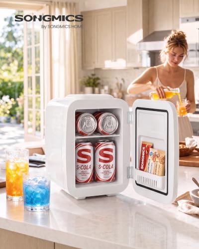 Detalle 2 de SONGMICS Mini Fridge 4L/6 Can: Portable Cooler and Warmer