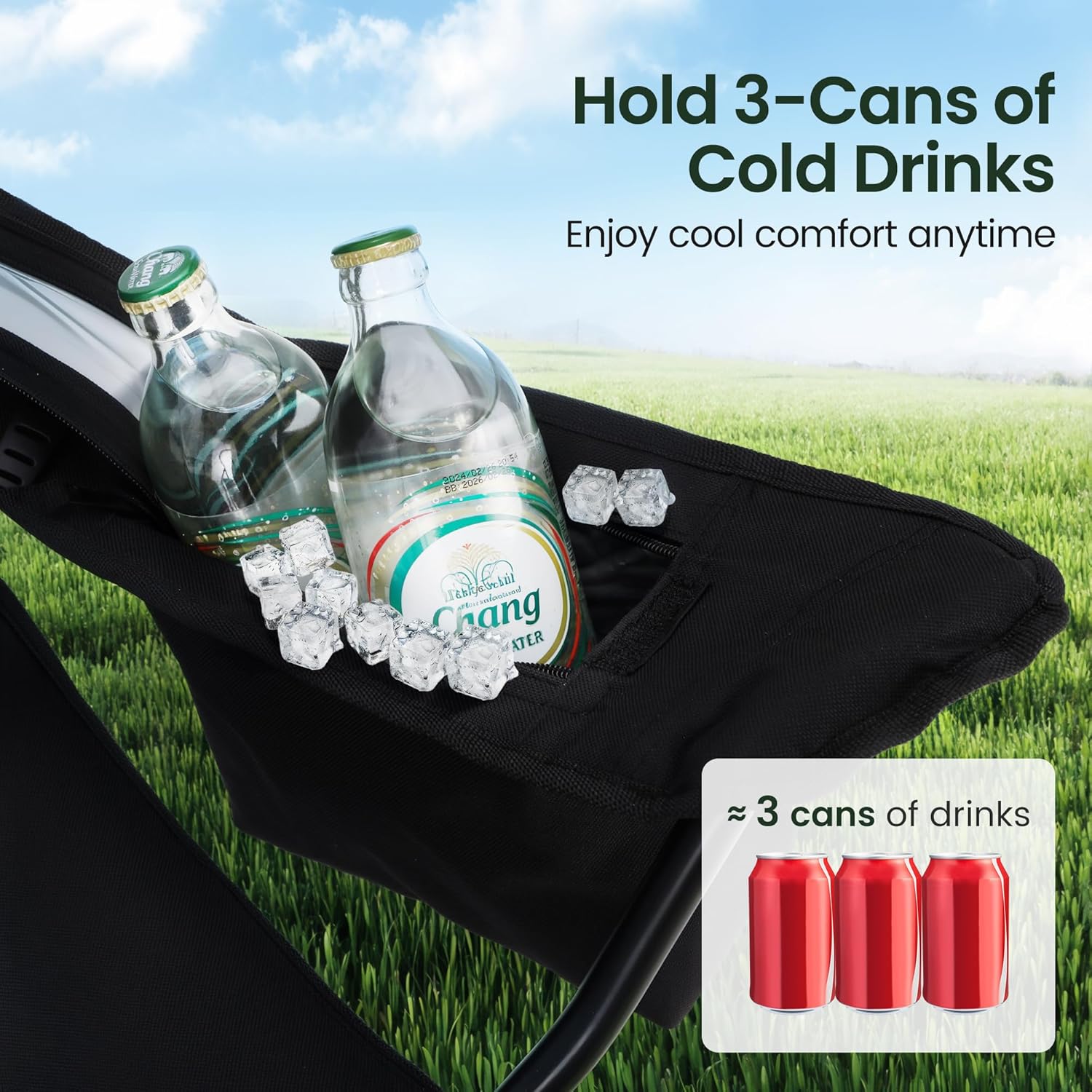 Thumbnail 4 de HIGH POINT SPORTS Sedia da Campeggio Pieghevole Set da 2 Pezzi — Sedie robuste, extra-large e comode per esterno