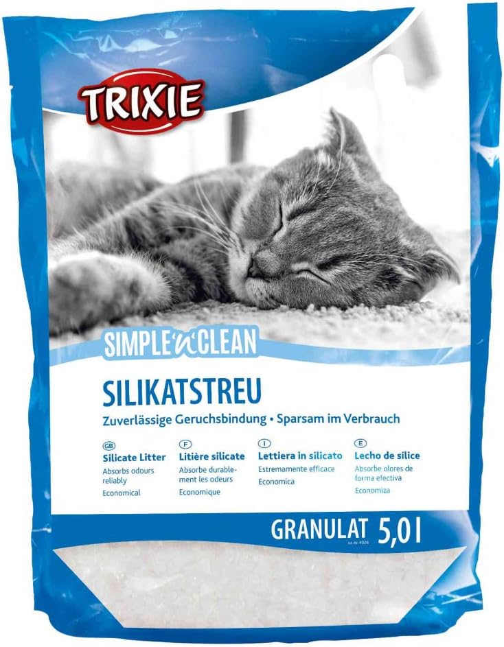 Detalle 2 de TRIXIE Simple'n'Clean 4020 żwirek krzemionkowy do kuwety, 8 l, bezzapachowy