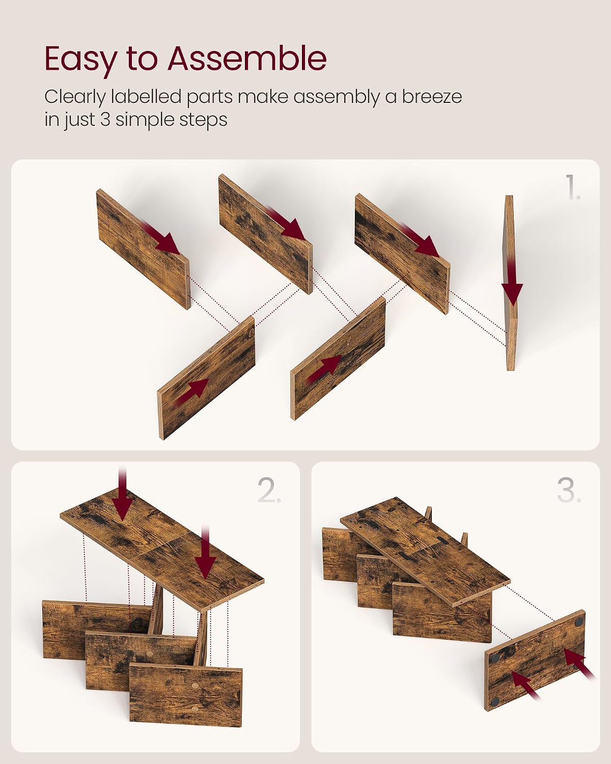 Thumbnail 6 de VASAGLE CUSTOS LBC183X01 Tree Bookshelf, 5 Tiers, Rustic Brown