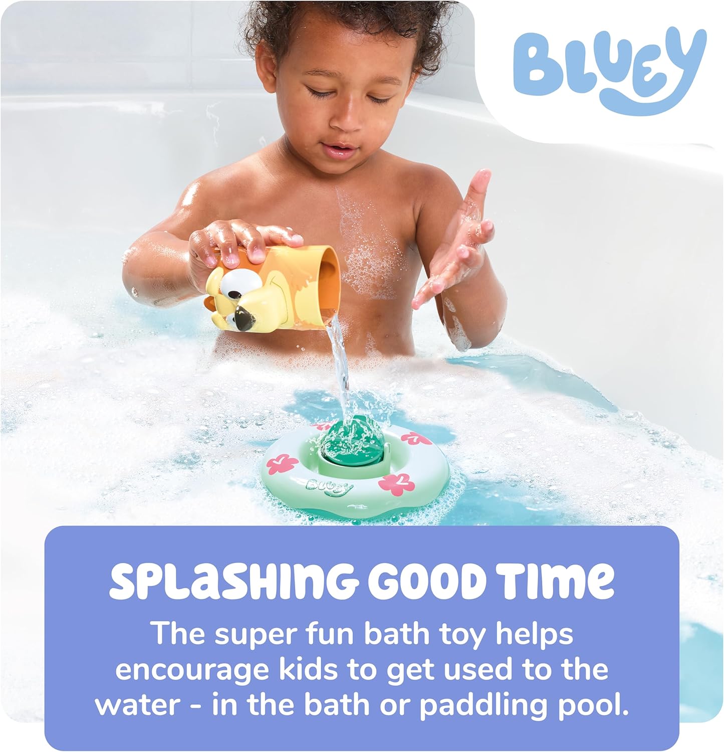 Thumbnail 4 de Tomy Toomies Bouées de Bain Bingo (Bluey) – jouet verseur avec roue à eau pour bébé dès 18 mois