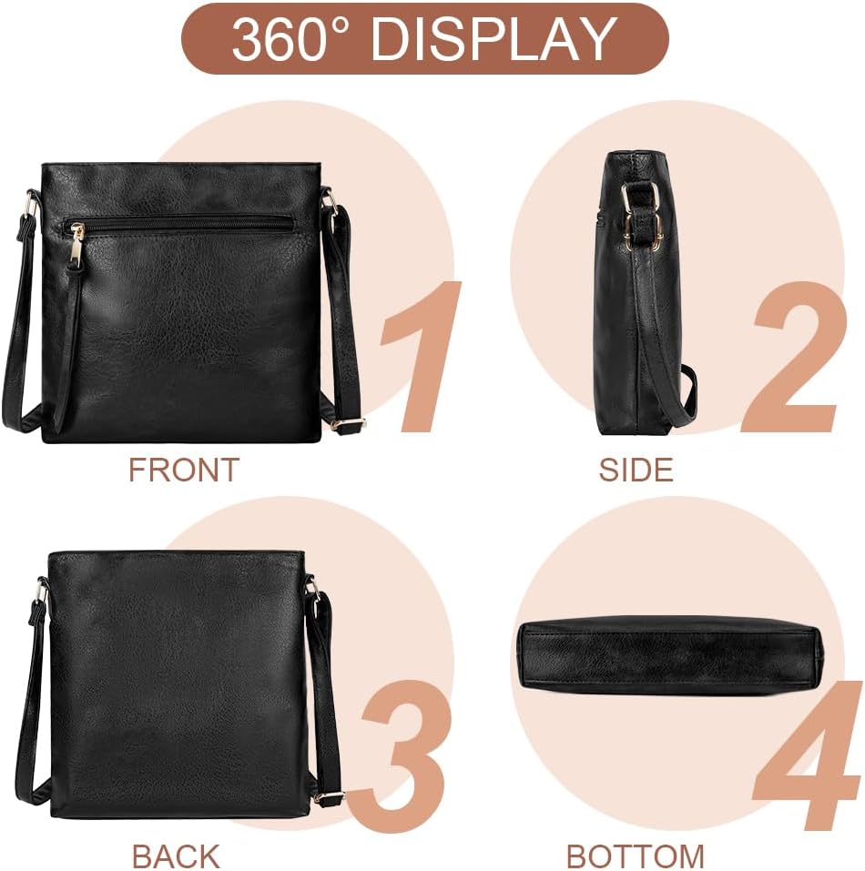 Thumbnail 6 de vsshe Crossbody Bag for Women: Lightweight PU Leather, Multi-pocket Everyday Shoulder Handbag
