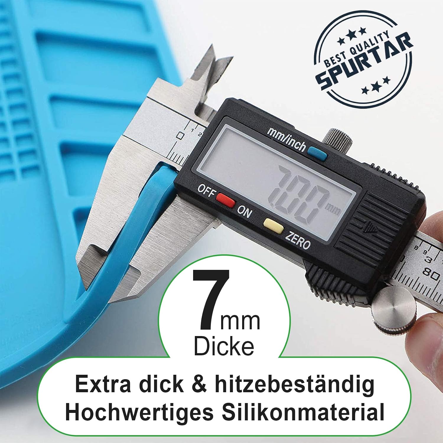 Thumbnail 6 de Spurtar Lötmatte aus Silikon, 500℃ hitzebeständig – 45 x 30 cm Reparaturunterlage für Löten & Elektronik