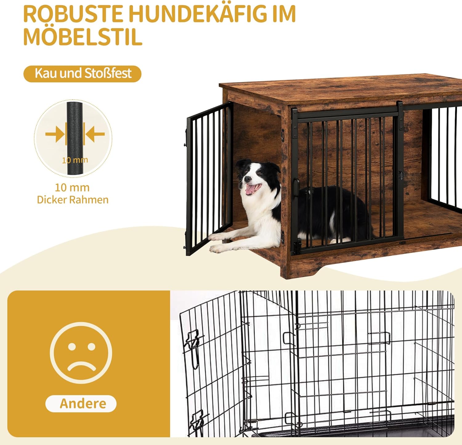 Thumbnail 3 de Hzuaneri Hundekäfig Möbel 100 cm