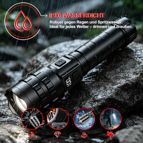 Thumbnail 7 de SupraBryte SA6221 LED-Taschenlampe mit USB-C, LCD-Anzeige und Zoomstrahl