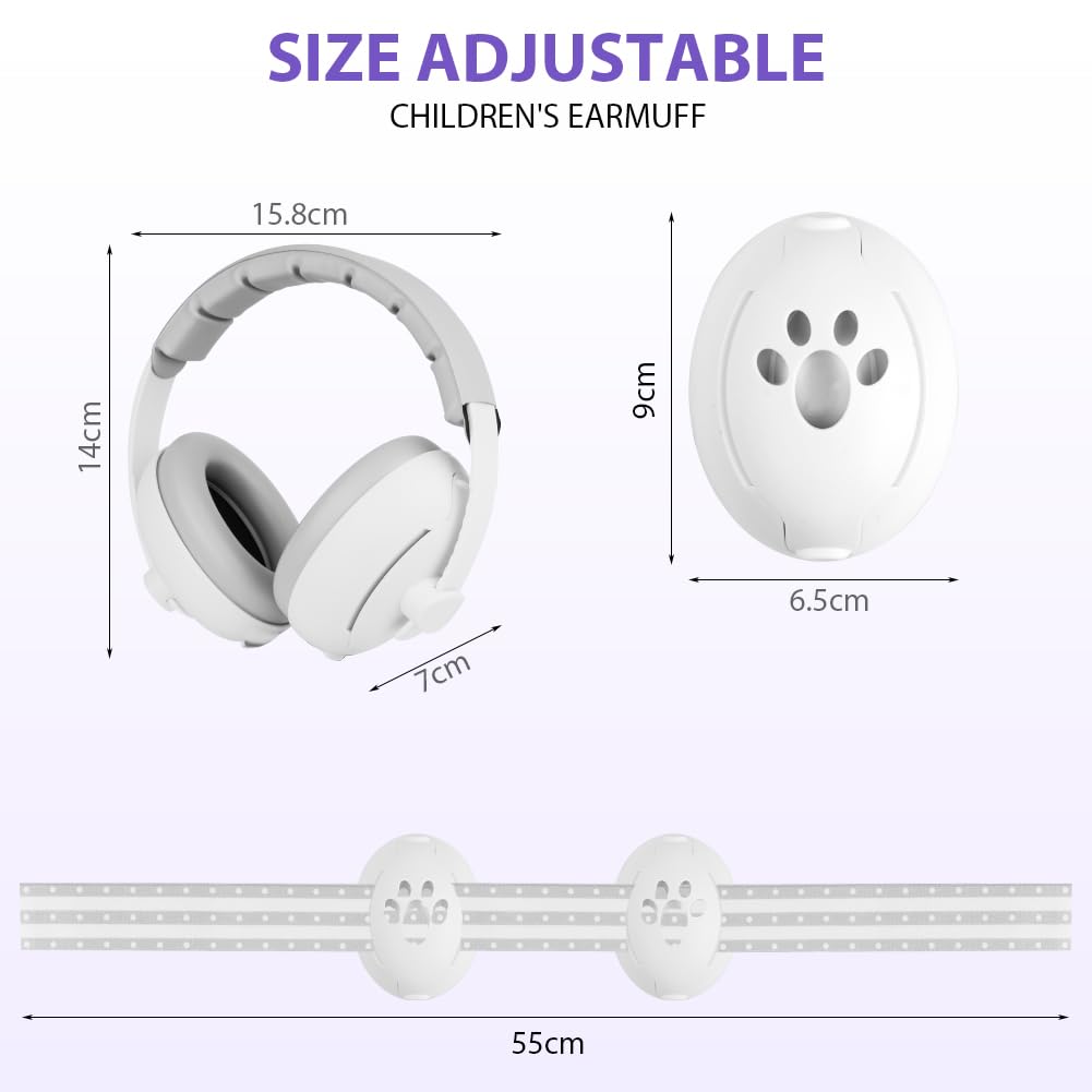 Detalle 2 de Aolso 2 in 1 Gehörschutz Baby Kopfhörer