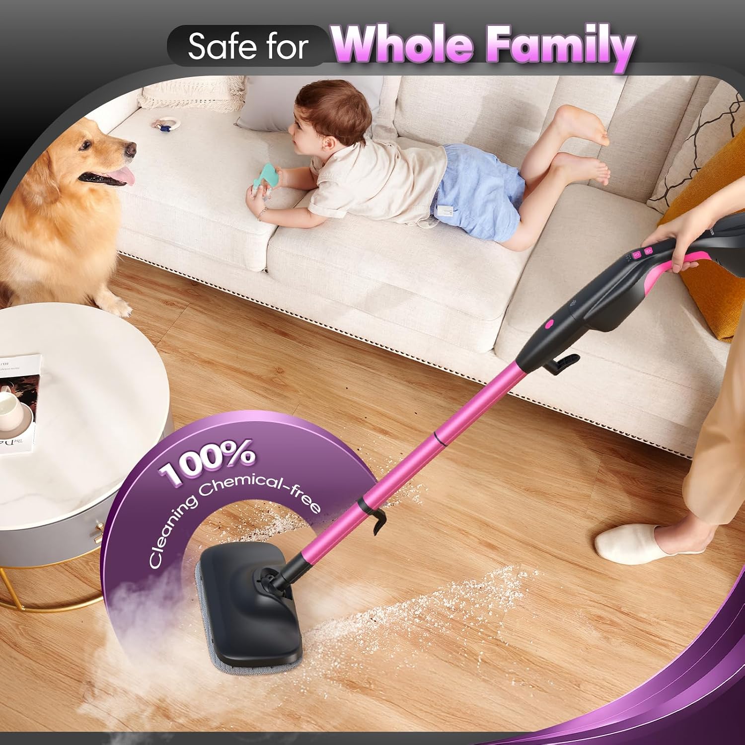Detalle de HomeNova Steam Mop 18-in-1, 1000W