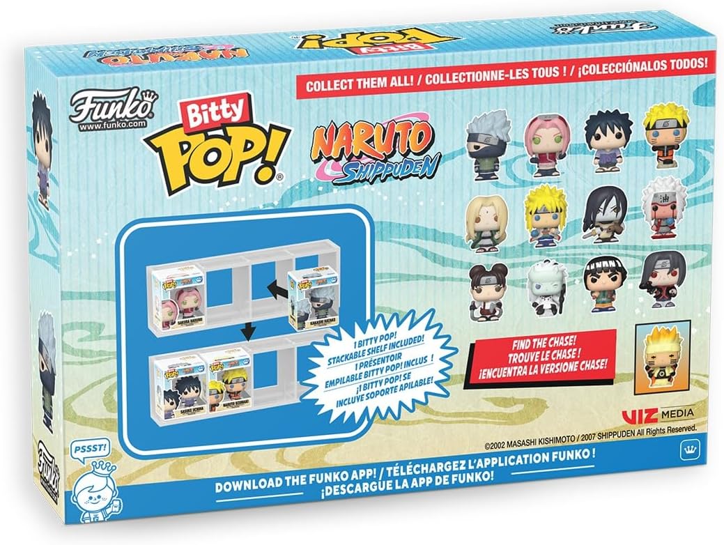 Detalle de Funko Pop! Bitty NARUTO - 疾風伝 - カカシ・サクラ・サスケのミニフィギュアと積み重ね可能な棚