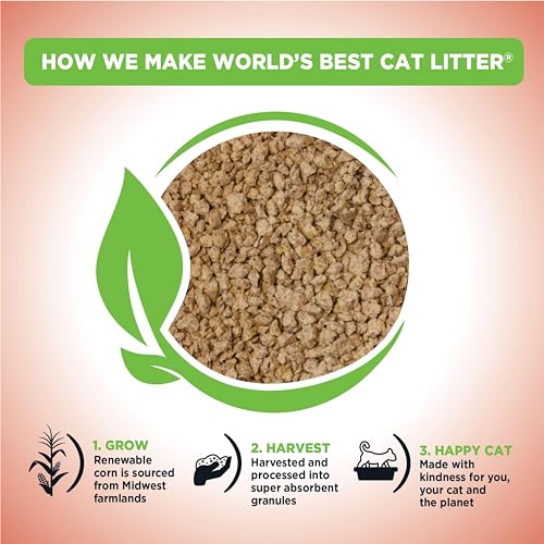 Detalle de World's Best Cat Litter, Multiple Cat, Unscented, Odor Control, 15 lb Bag