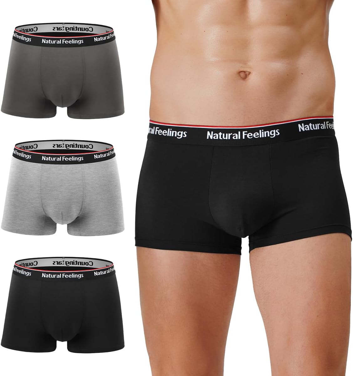 Thumbnail 6 de Natural Feelings Mens Underwear Pack: 5-7 Cotton Trunk Boxer Shorts (UK Sizing)