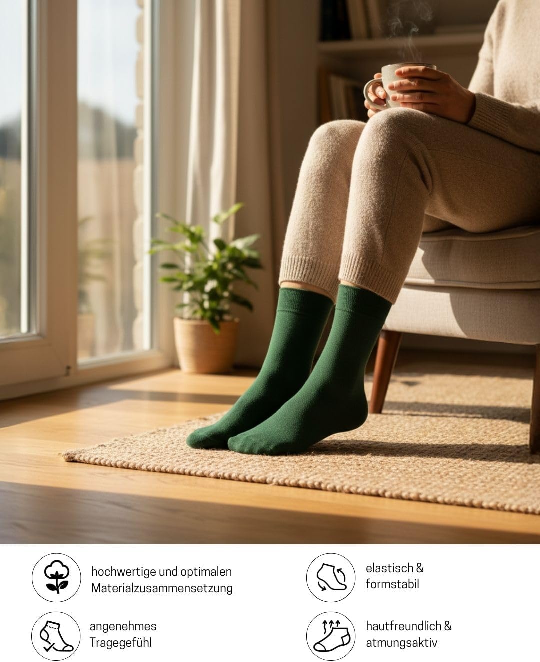 Detalle 2 de 10 Paar Socken Business ohne Naht