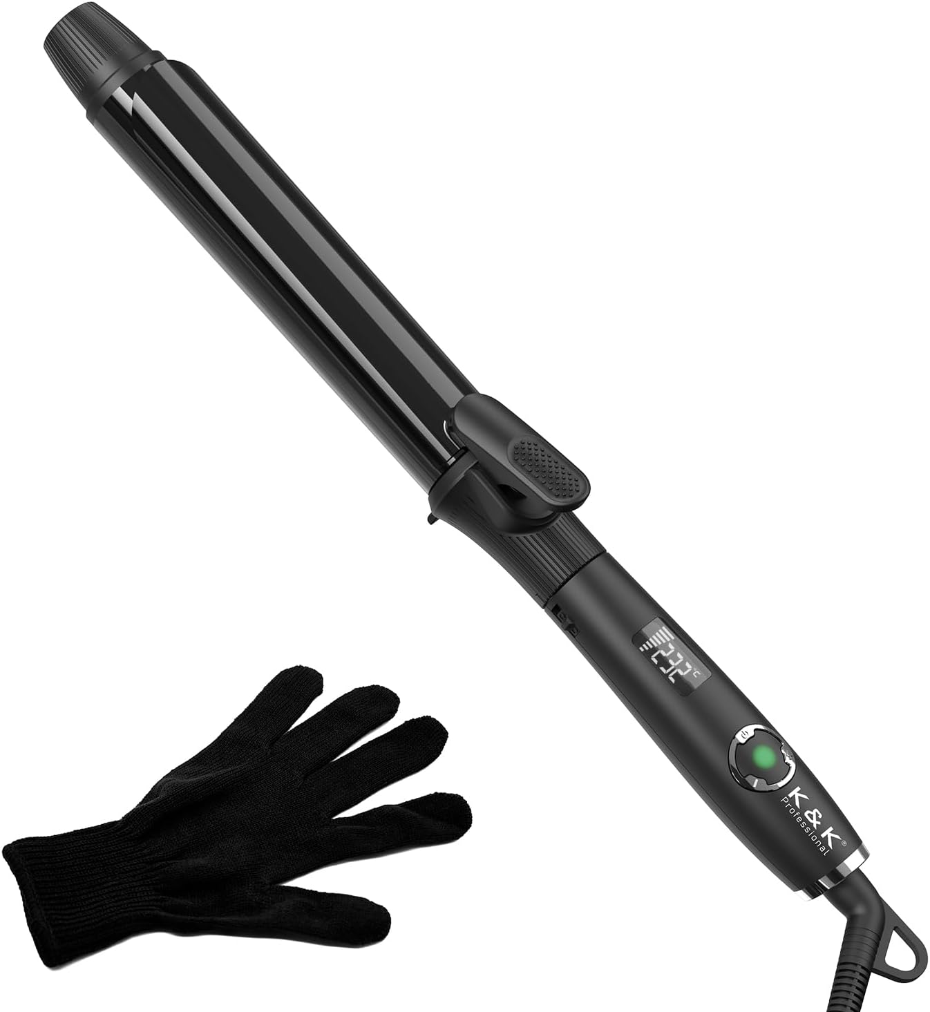 Detalle de K&K Hair Curling Wand 32mm Ceramic Titanium Barrel