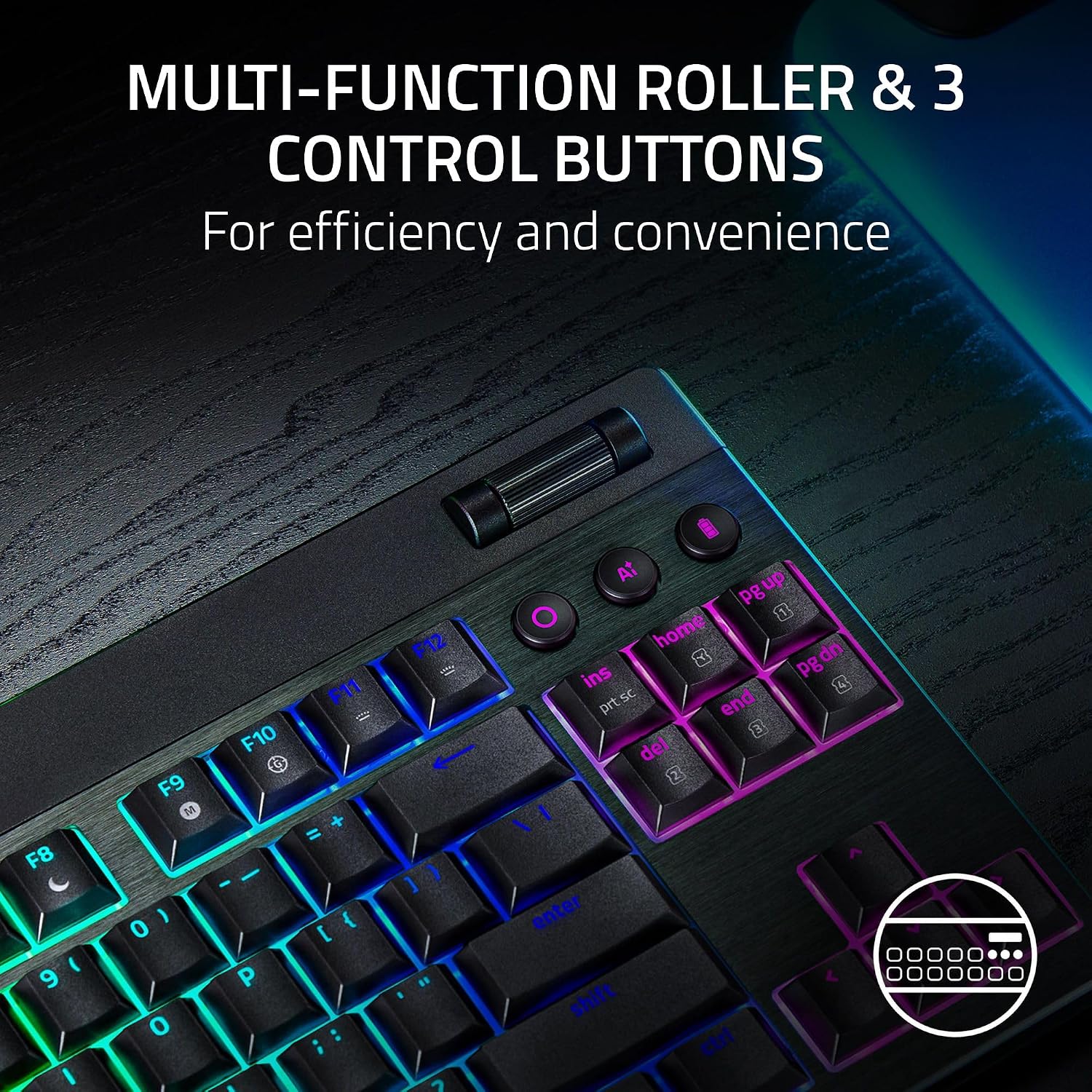 Detalle 2 de Razer BlackWidow V4 Low Profile TKL 980 HR