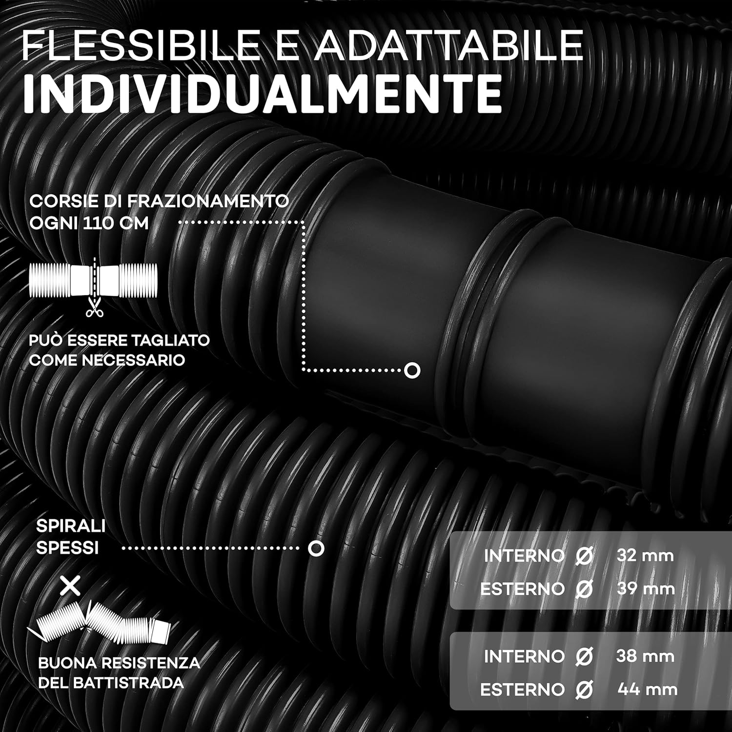 Thumbnail 2 de tillvex Tubo per piscina 14 m / 32 mm con manicotti