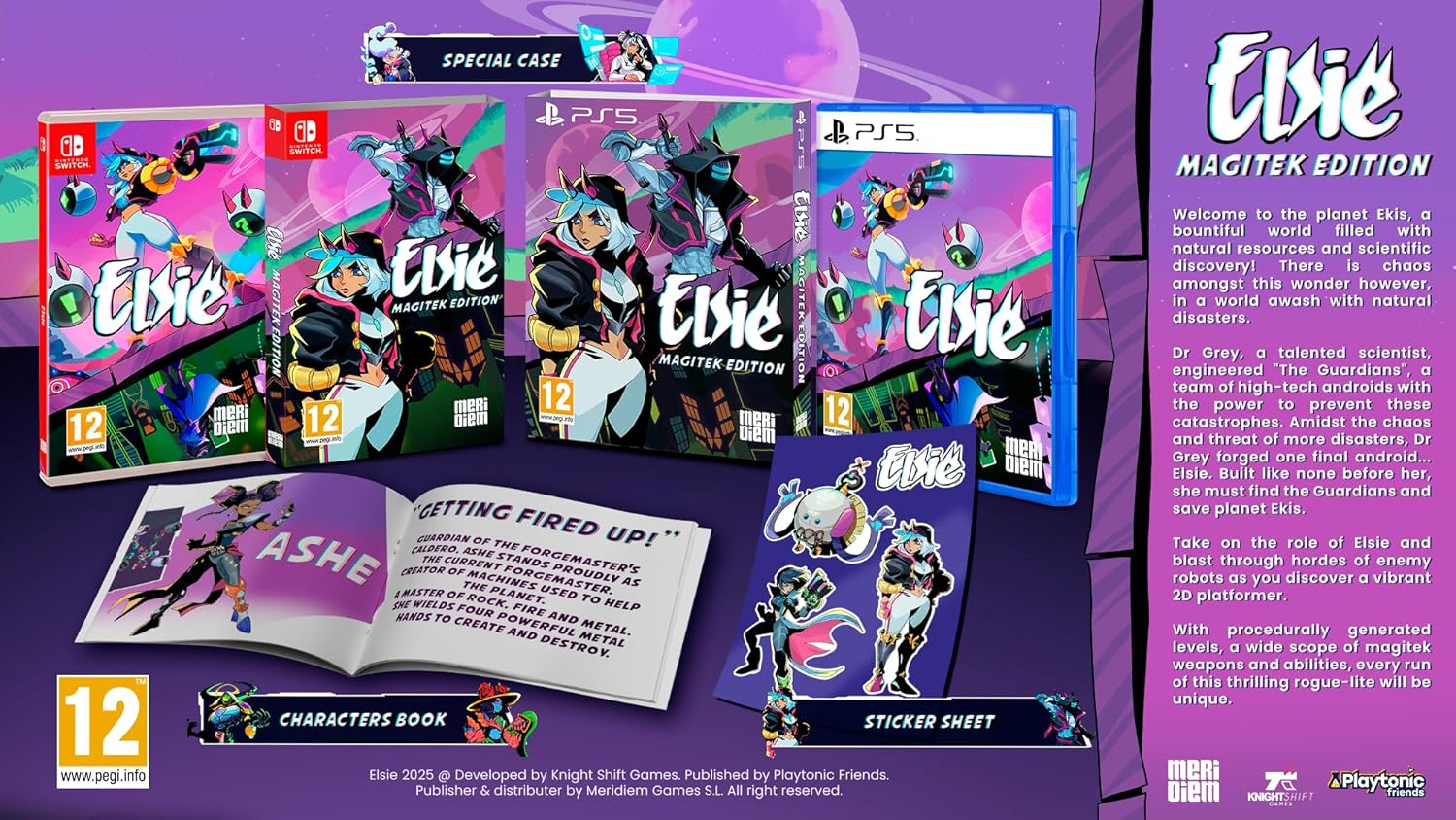Detalle de ELSIE – MAGITEK EDITION Switch (EU Import) von MDM MERIDIEM GAMES – Roguelike für schnelle Runs