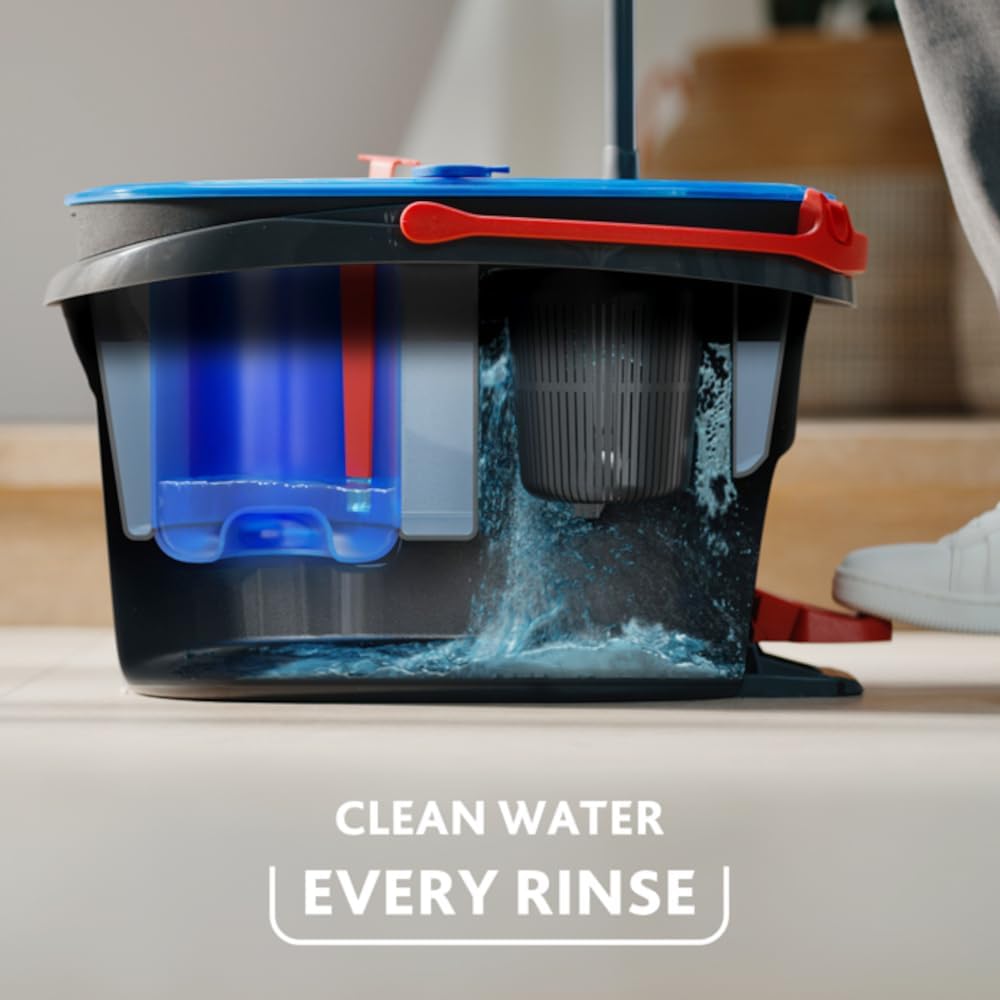 Thumbnail 2 de Vileda H2PrO Spin Mop System: Dual-Chamber Cleaning with 6L of Clean Water