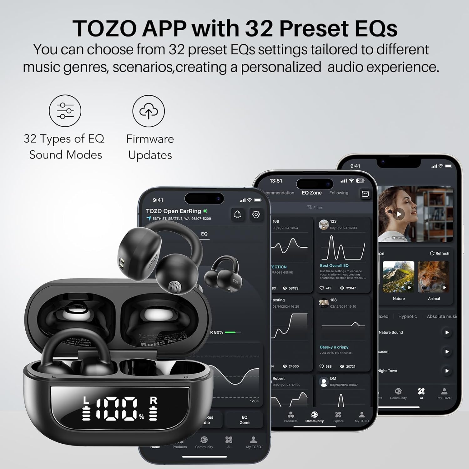 Thumbnail 6 de TOZO Open-Ear Earbuds with Bluetooth 5.4