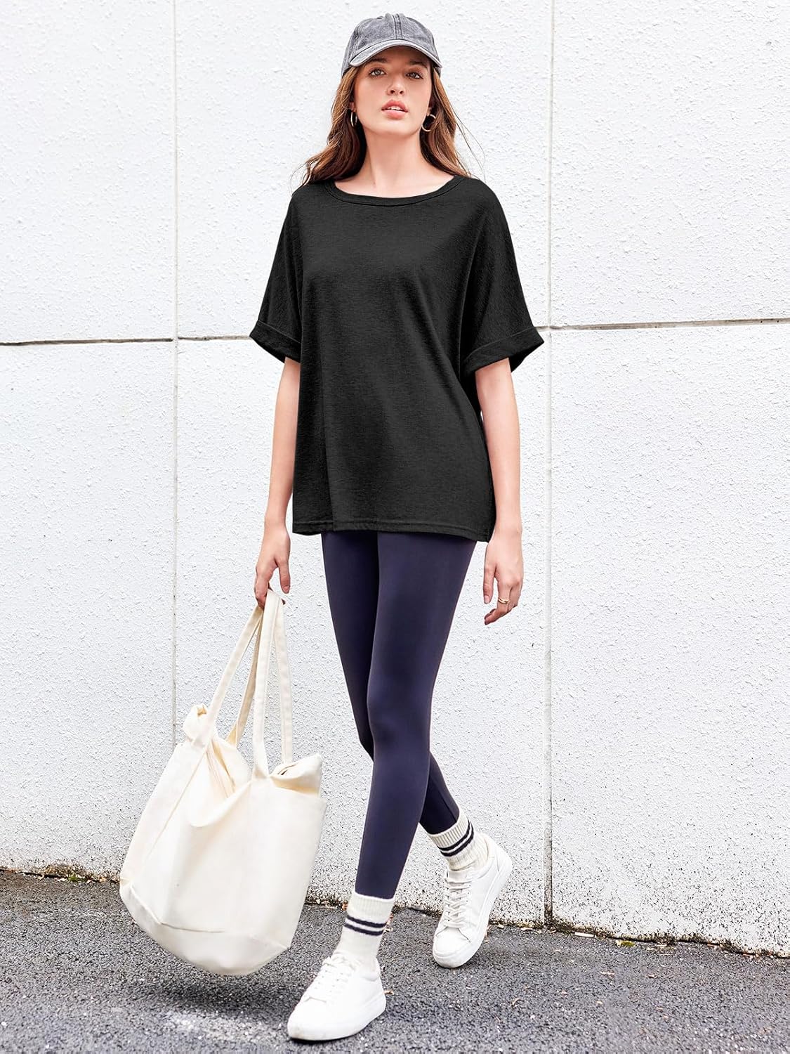 Thumbnail 5 de Women Oversized T-Shirt Summer Casual Short Sleeve Loose Tee Tops
