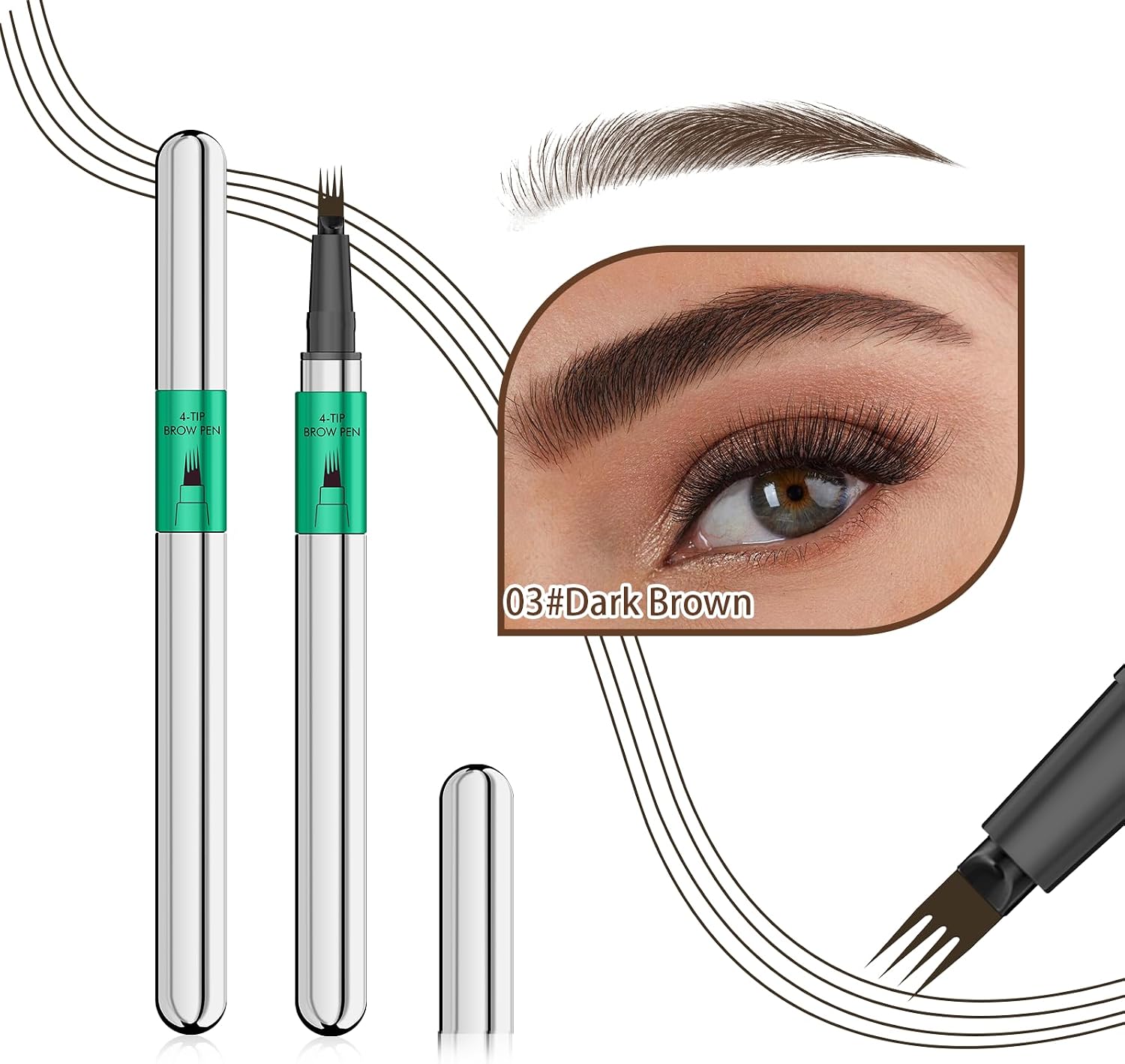 Thumbnail 1 de Matita Sopracciglia Microblading 3D 4 Punta 🎨