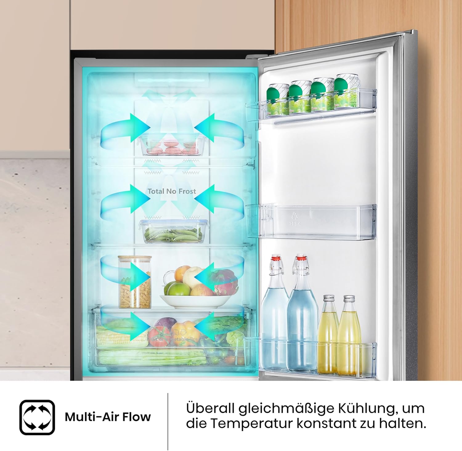 Thumbnail 4 de Hisense RB327N4ADD Kühl-Gefrier-Kombination – Total NoFrost, Wechselbarer Türanschlag, 171 L Kühlteil / 85 L Gefrierteil