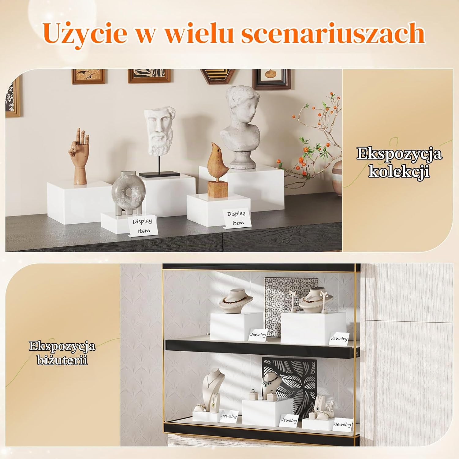 Detalle 2 de Lifewit 24172 – zestaw 5 plastikowych stojaków bufetowych w różnych rozmiarach