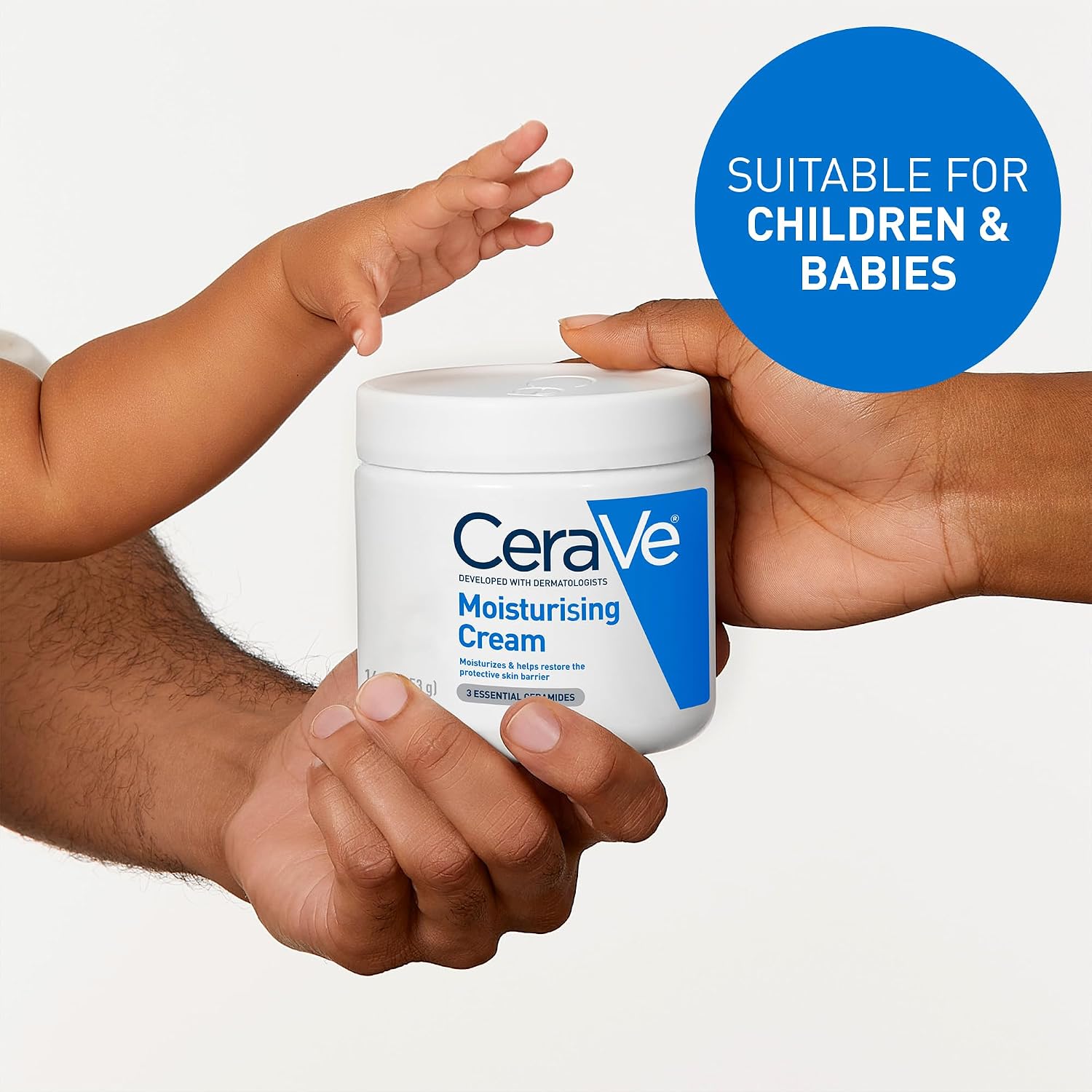 Detalle de CeraVe Face Care & Body Moisturiser for Dry to Very Dry Skin, 454g