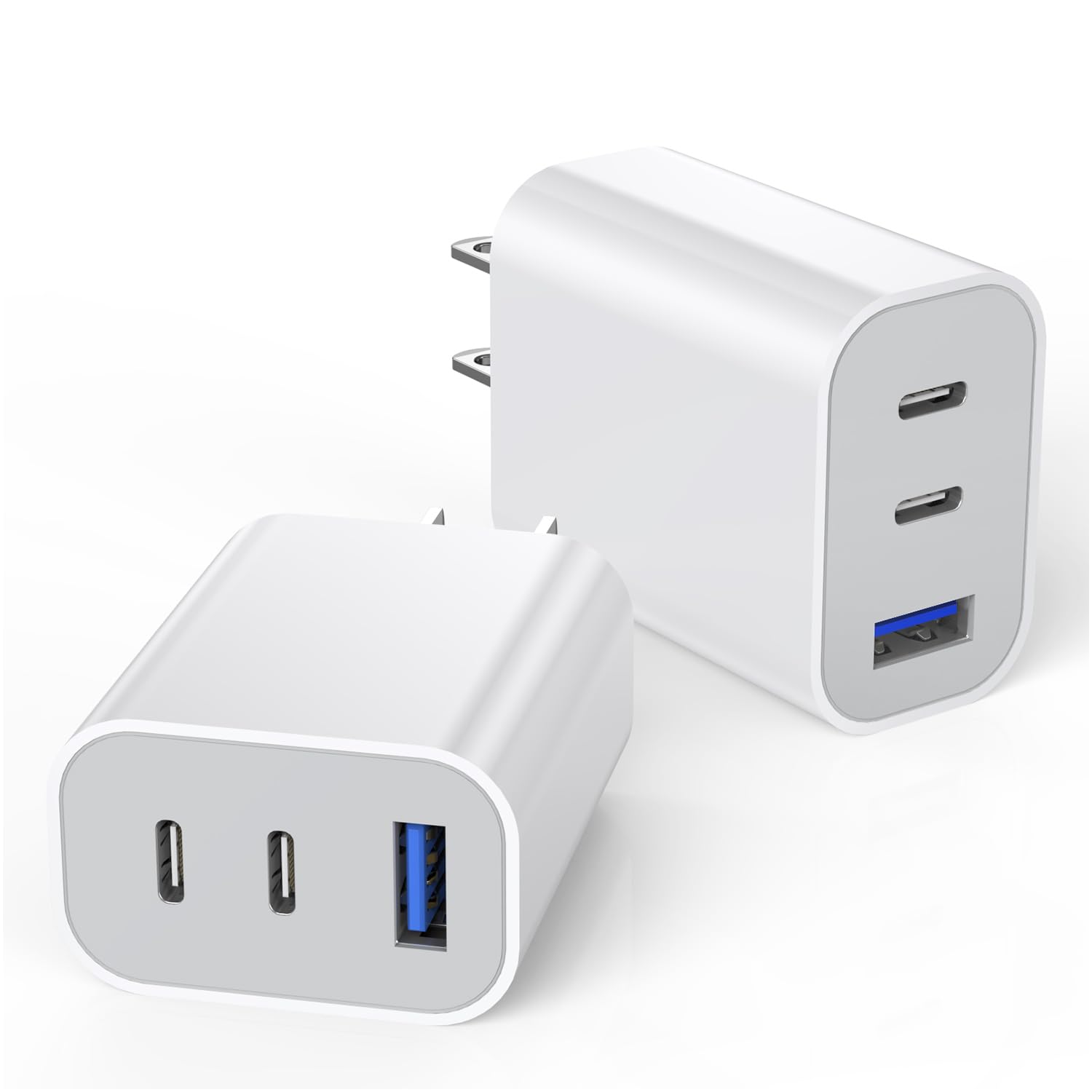 Detalle de iPhone 17 Charger Block 3-Port 35W 2-Pack