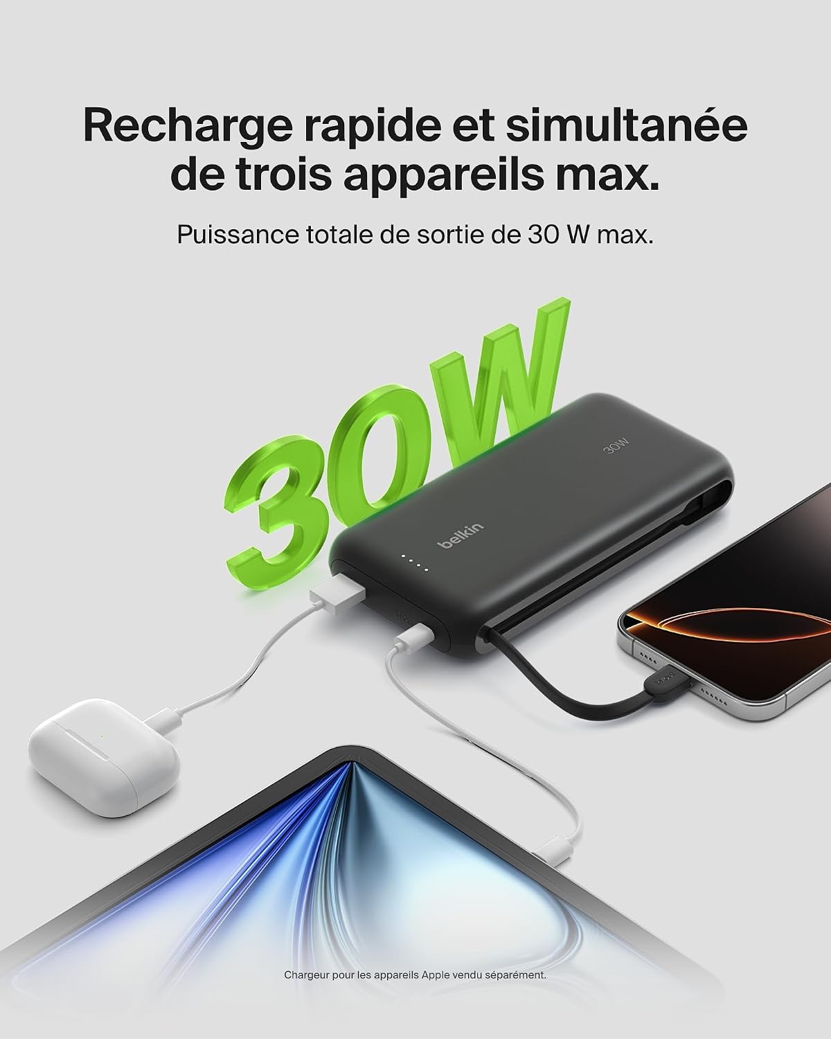 Thumbnail 2 de Belkin Batterie Externe 20K PD 30W Noir