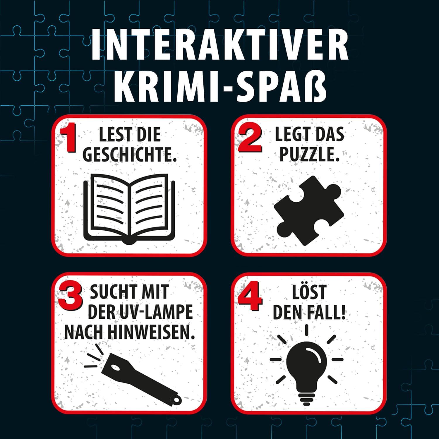 Detalle de Die drei ??? Krimi-Puzzle – Das Echo der Finsternis (KOSMOS 684464)