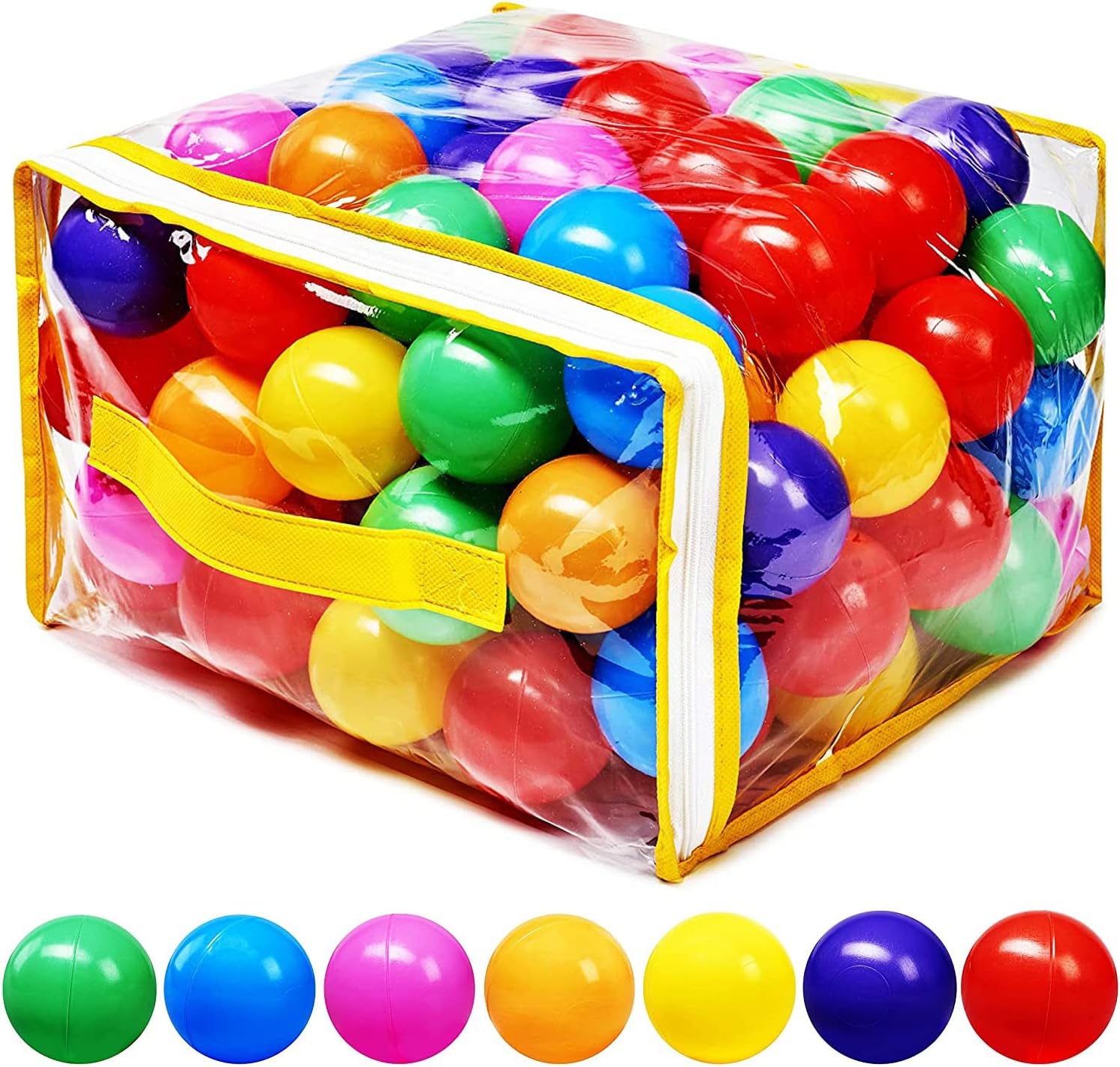 Detalle de Hovenlay Plastic Crush-Resistant Balls for Kids 7 Bright Colors Toy Storage