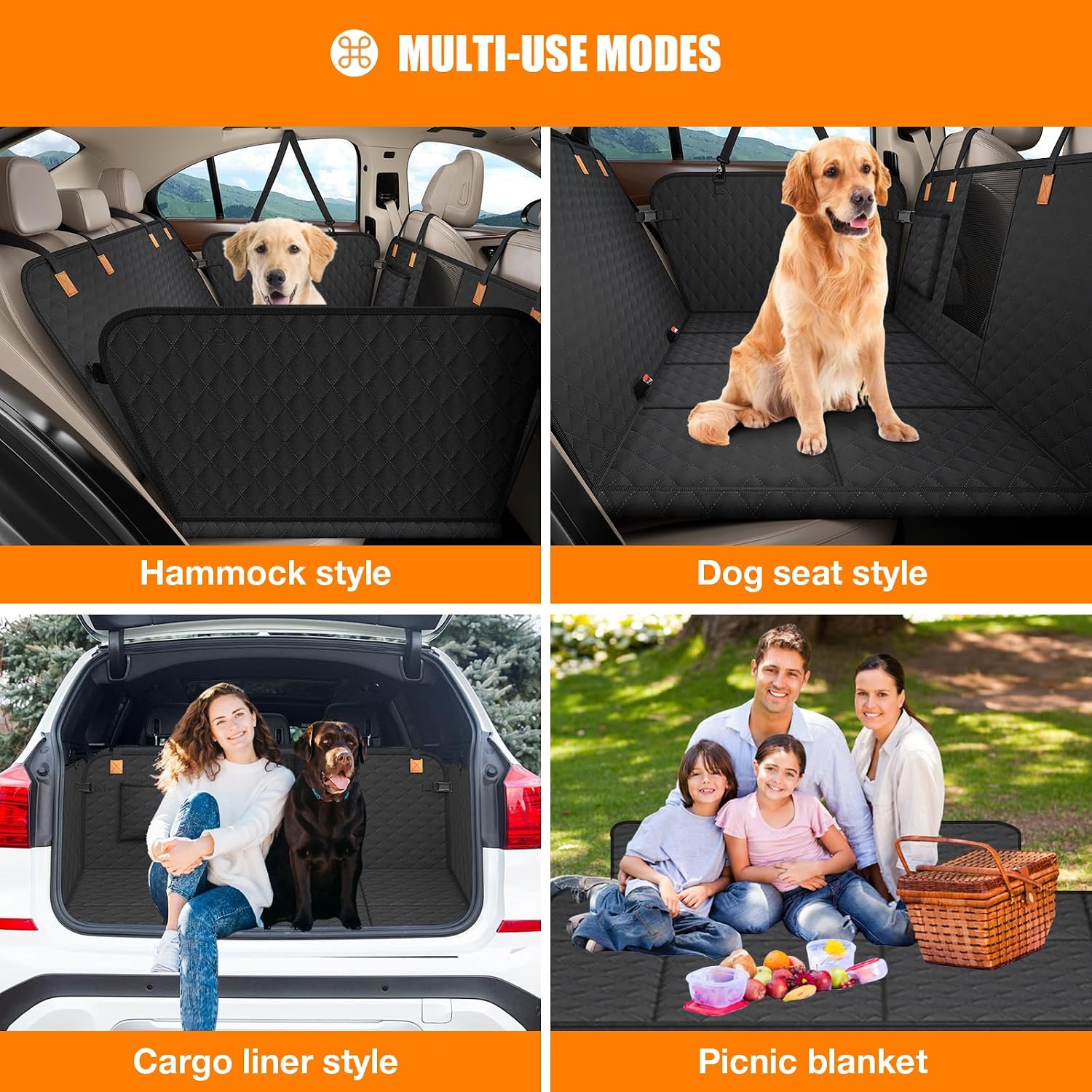 Thumbnail 6 de BMaoBBo Back Seat Extender 127 x 62 cm
