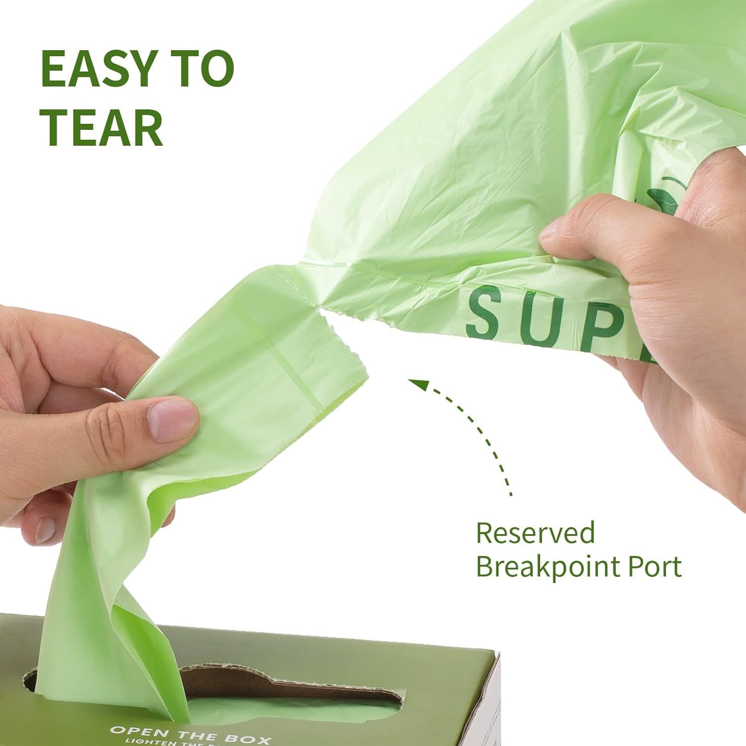 Thumbnail 5 de SUPERBIO 1.6 Gallon Compostable Food Scrap Bags (6 Liter) with Handle Tie, 50 Count