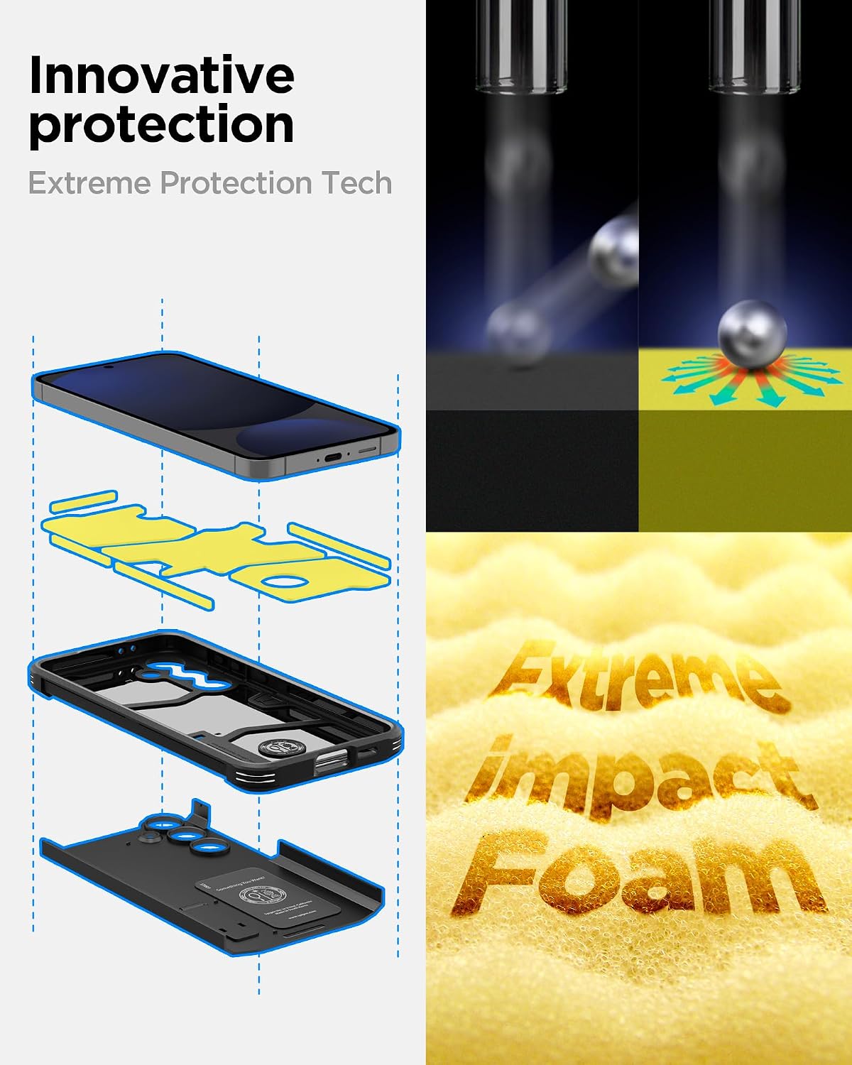 Detalle 2 de Spigen Tough Armor coque pour Samsung Galaxy S24 FE – Noir