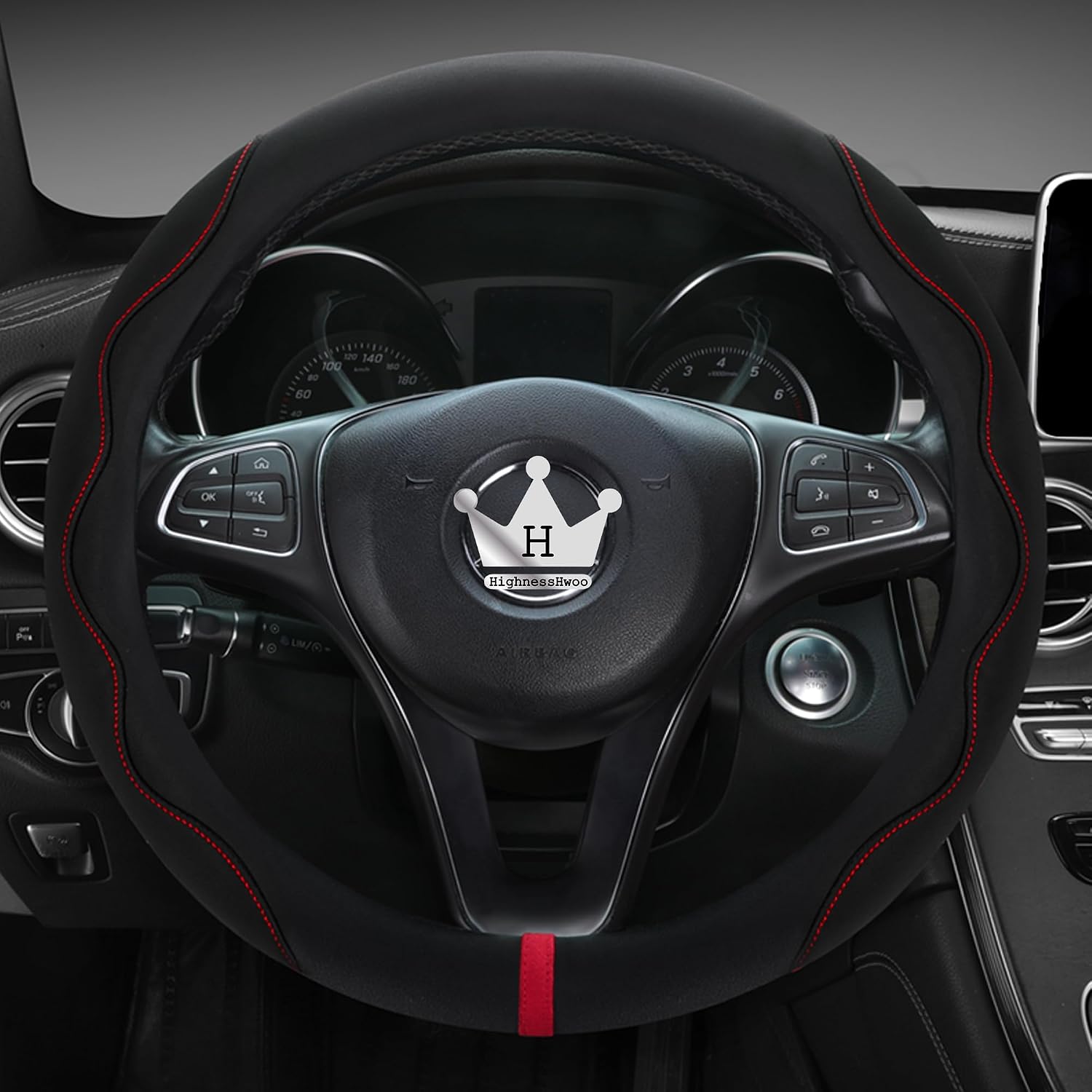 Detalle de HighnessHwoo steering wheel cover 37-38cm