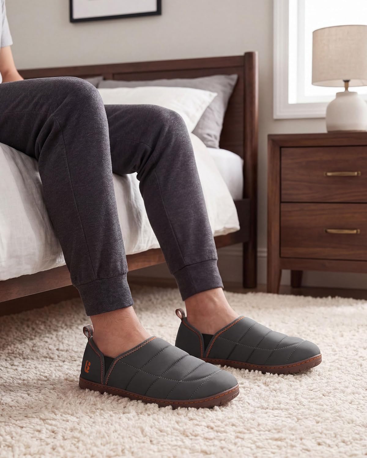 Detalle 2 de LongBay Men's Outdoor Slippers Memory Foam