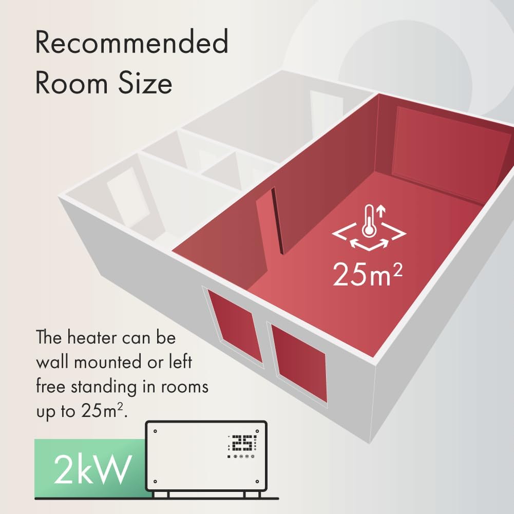 Thumbnail 6 de Devola DVPW2000G 2000W smart glass panel heater