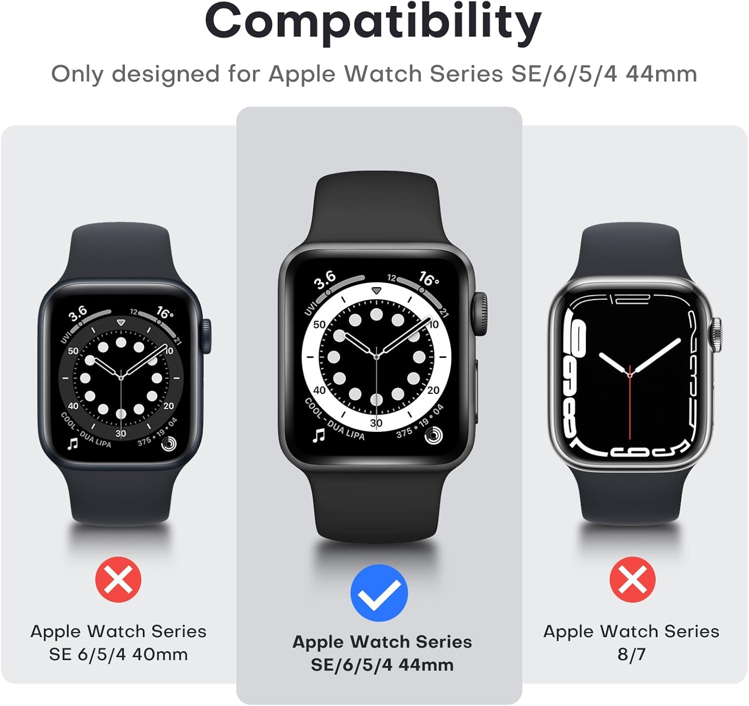 Thumbnail 6 de TAURI Hard Case for Apple Watch 44mm with 9H glass